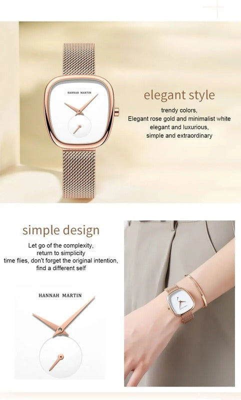 Hannah Martin Montre Femme Luxury Chester Blanc