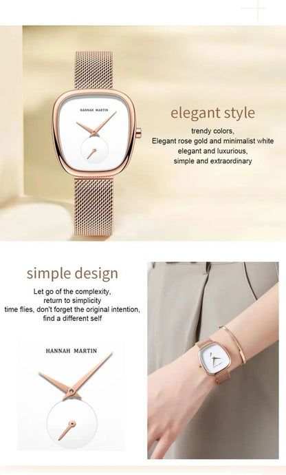 Hannah Martin Montre Femme Luxury Chester Blanc
