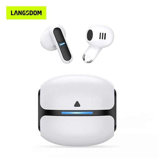 Écouteurs sans fil Bluetooth 5.3 Theta Langsdom BLANC