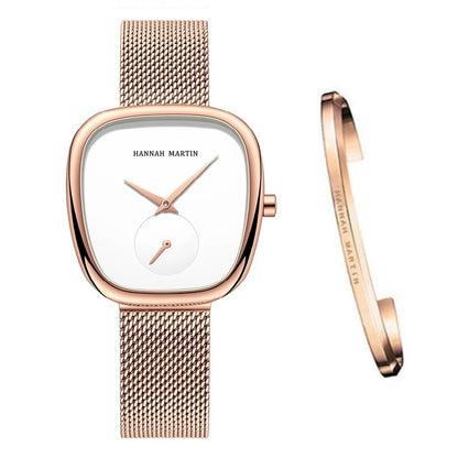 Hannah Martin Luxury Montre + Bracelet  Chester Blanc