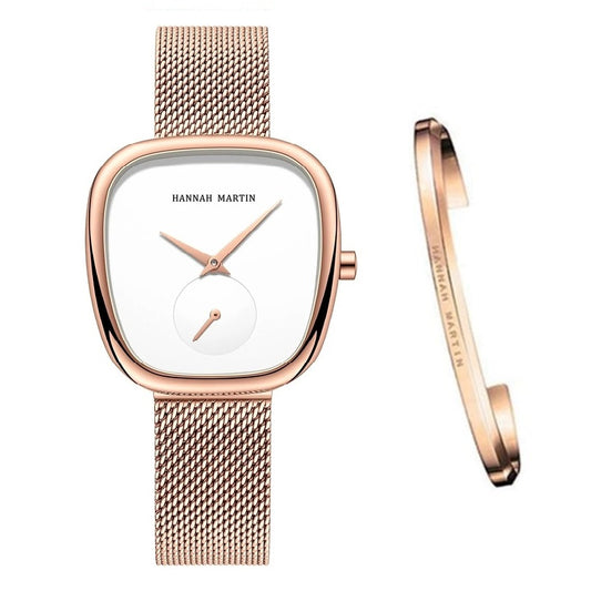 Hannah Martin Luxury Montre + Bracelet  Chester Blanc